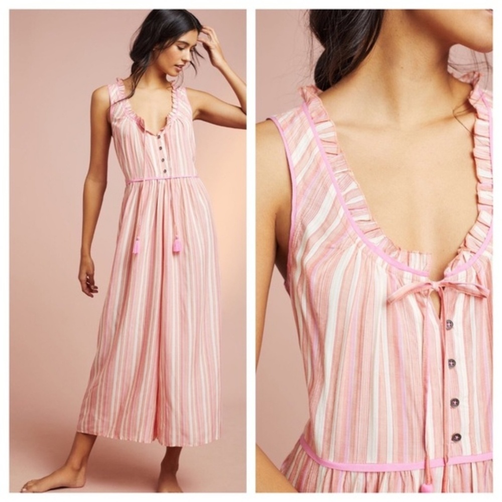 Anthropologie Visayas Striped Jumpsuit
